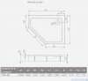 Radaway Doros PT E Compact Stone brodzik pięciokątny 100x80 prawy kaszmirowy SDRPTP1080-05-84SR